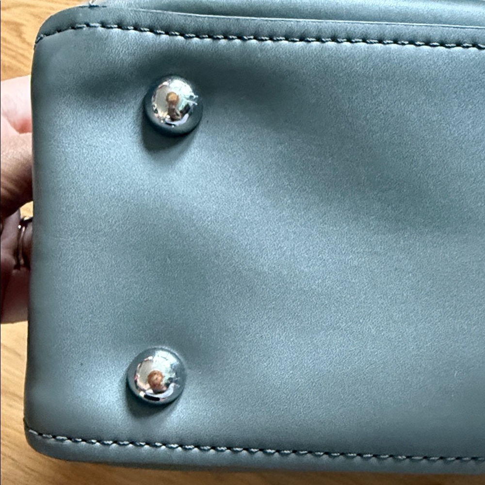 Zac Posen Satchel Gray Leather Shoulder Bag - Picture 2 of 10